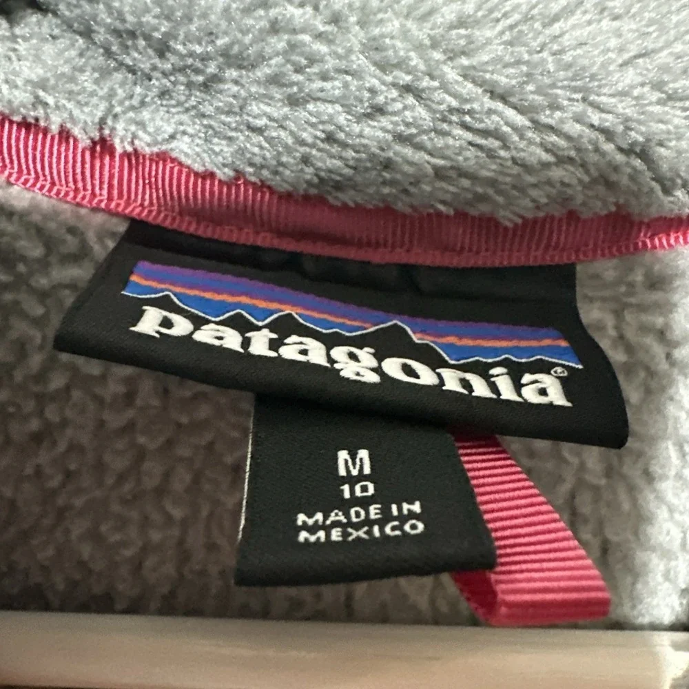 Patagonia Girls‎ Size M (10) Re-Tool Snap T Fleece Gray Pullover
